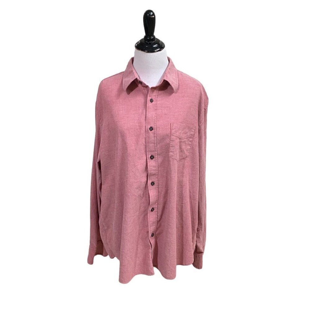UNTUCKit Men's Size XL Button Down Shirt Long Sleeve 100% Cotton Heathered Red